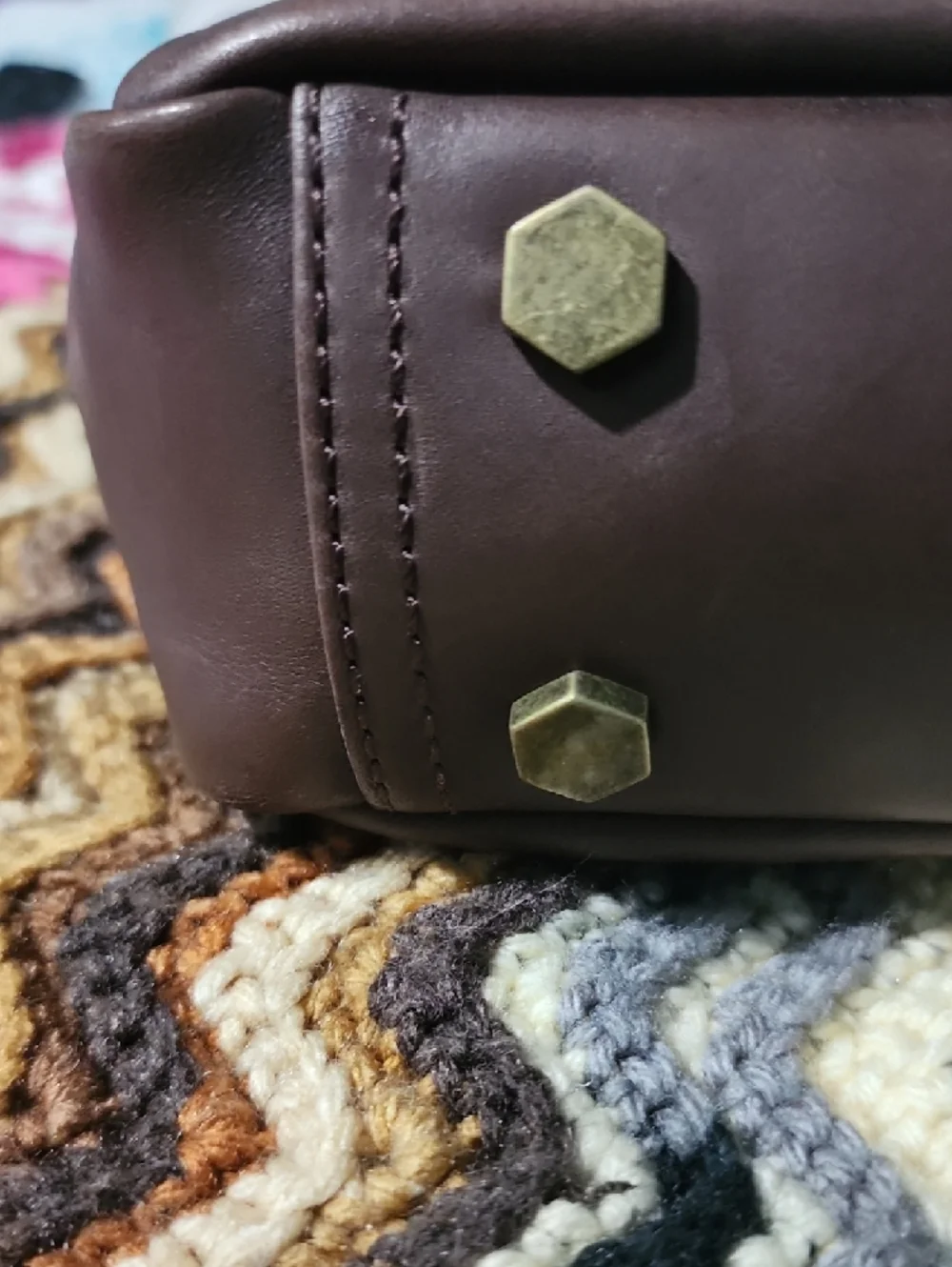 Ugg Men's Brown Leather Briefcase Shoulder Bag